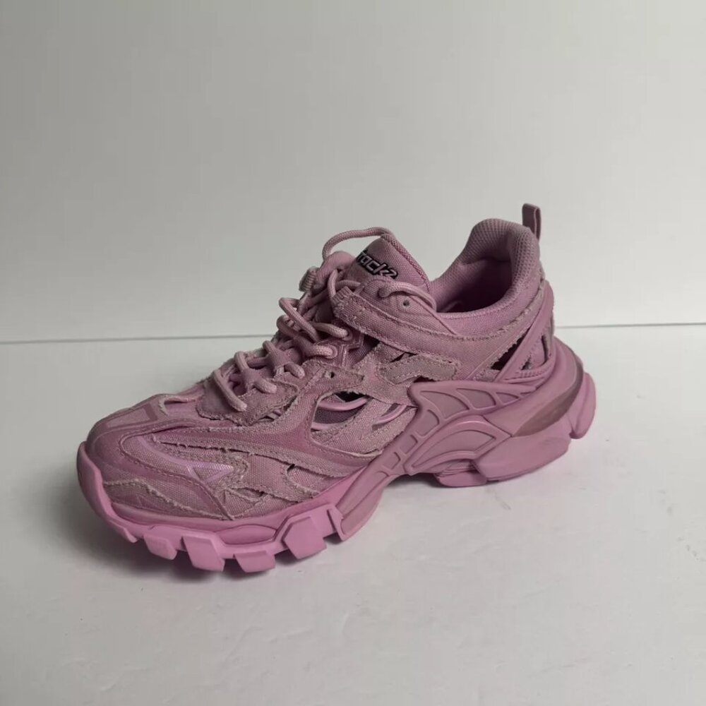 Balenciaga Womens Track 2 Open Sneaker Pink Size EU37 US7 - Picture 2 of 6
